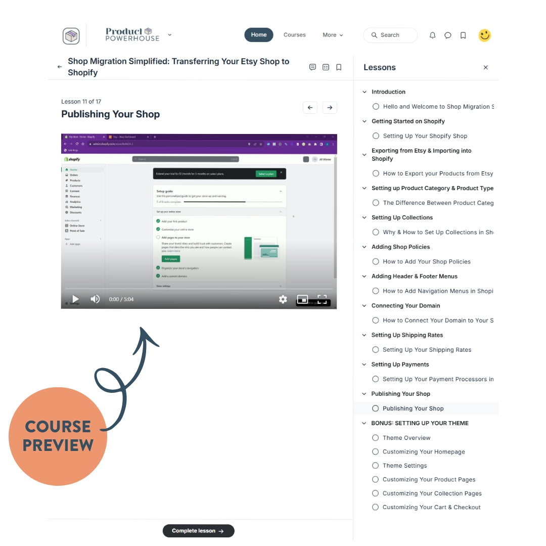 Shop Migration Simplified: Transferring Your Etsy Shop to Shopify Course